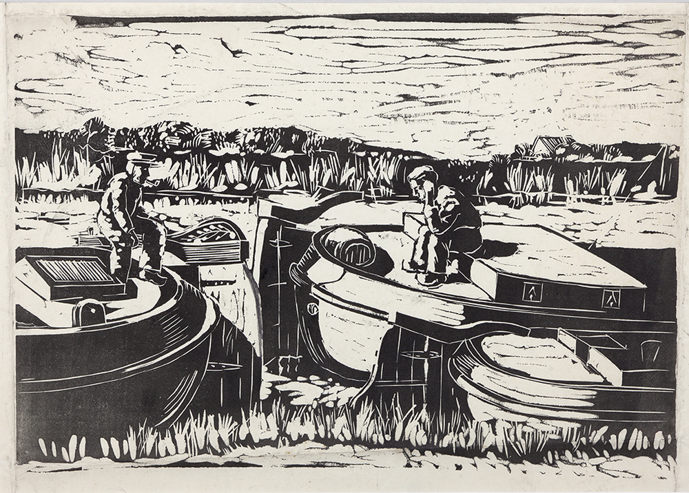 Drie afgemeerde boten